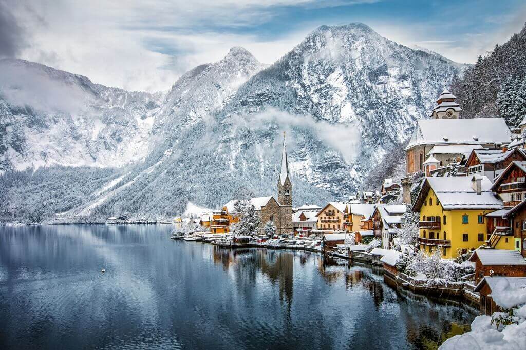 làng Hallstatt  - du lịch nước Áo mùa đông