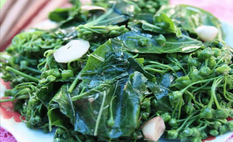 Rau hoa ban xào tỏi